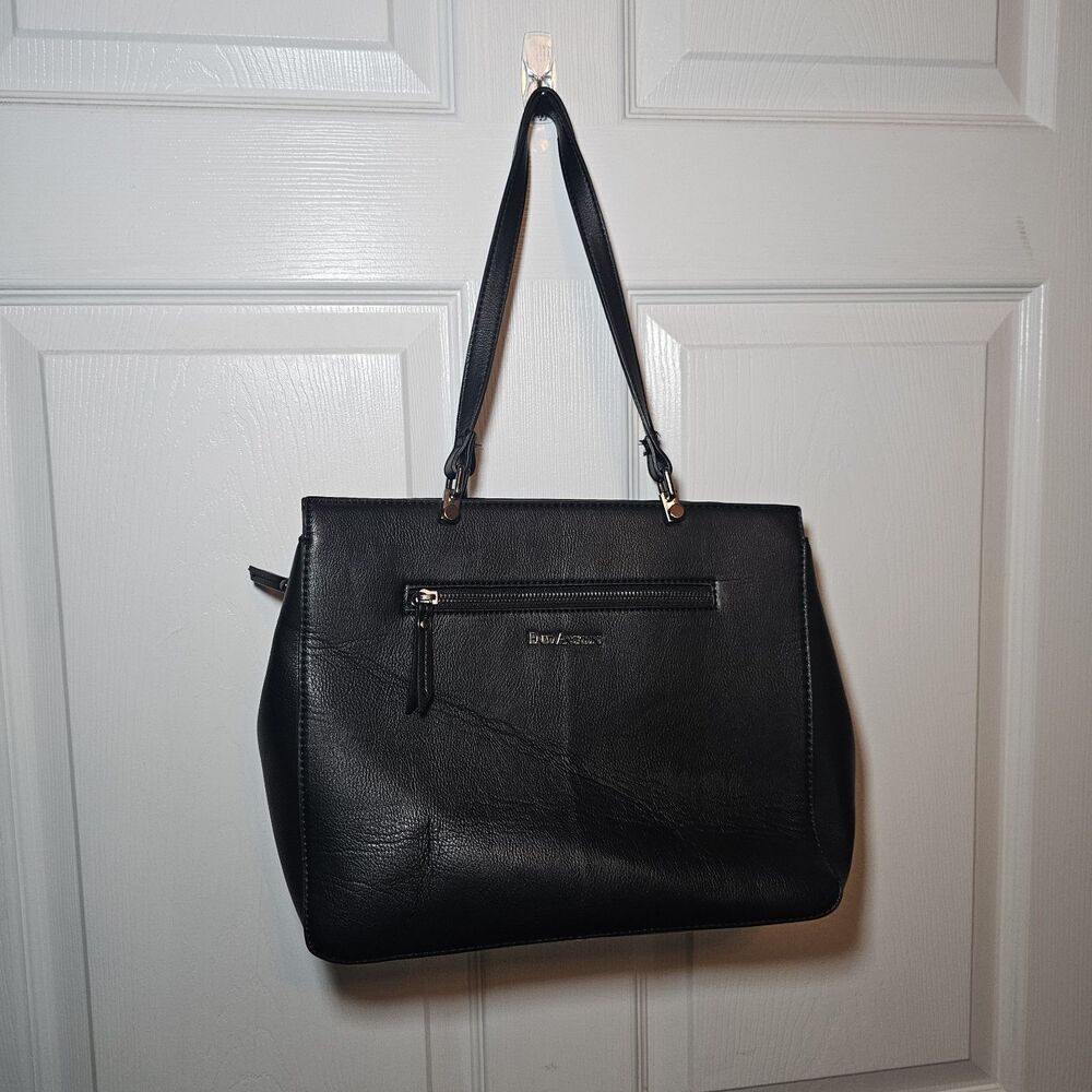 Enzo Angiolini Black Leather Purse Studded Handbag